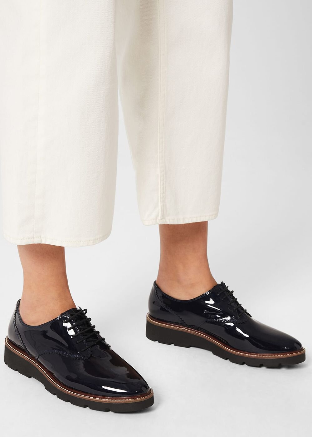 Chelsey Lace Up, Navy, hi-res