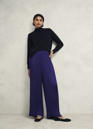 Orla Pleated Trousers, Rich Blue, hi-res