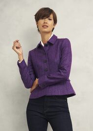 Daniella Wool Jacket, Purple Multi, hi-res