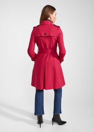 Saskia Shower Resistant Trench Coat, Cerise Pink, hi-res