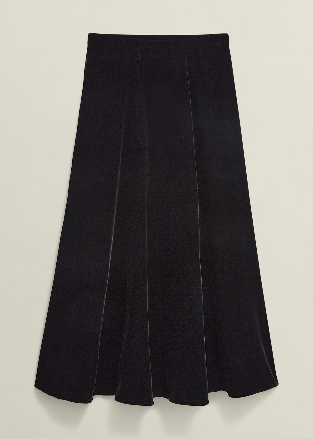 Charteris Velvet Skirt, Black, hi-res