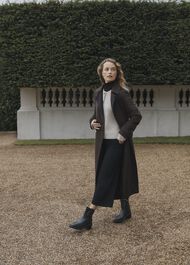 Edgely Wool Coat, Dark Brown, hi-res
