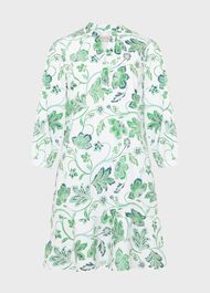 Camilla Dress, White Green, hi-res