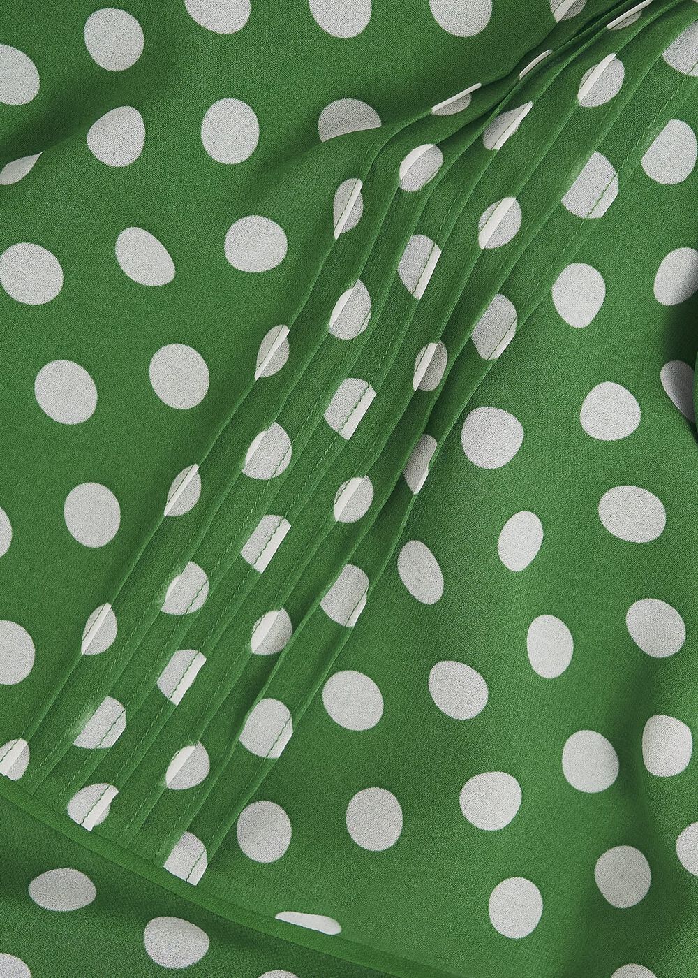 Petite Dorothy Spot Dress, Green Ivory, hi-res