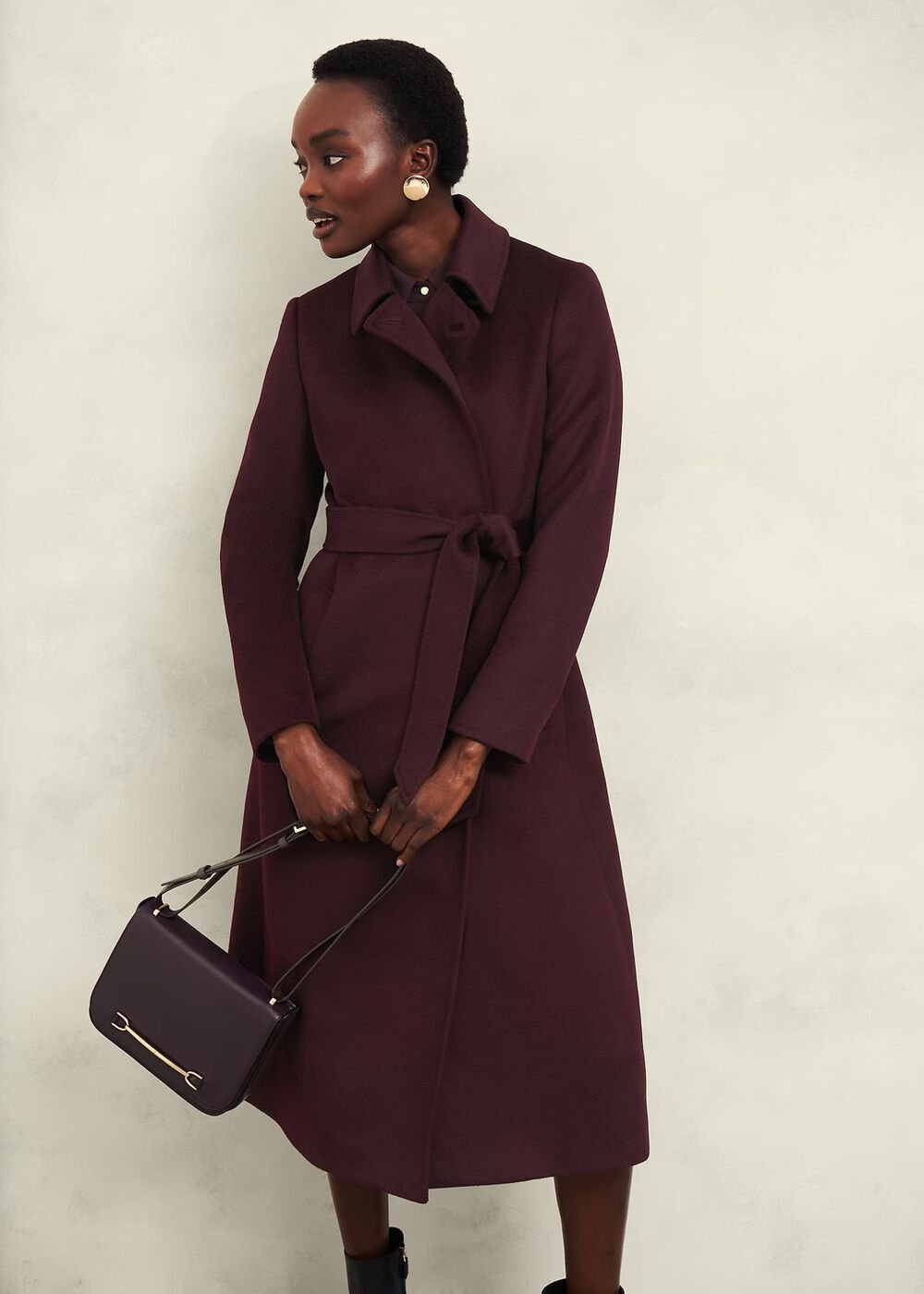 Livia Wool Coat, Malbec Purple, hi-res