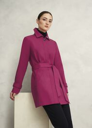 Jane Shower Resistant Trench Coat, Cerise Pink, hi-res