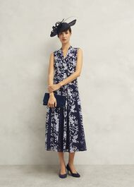 Quin Embroidered Dress, Midnight Ivory, hi-res