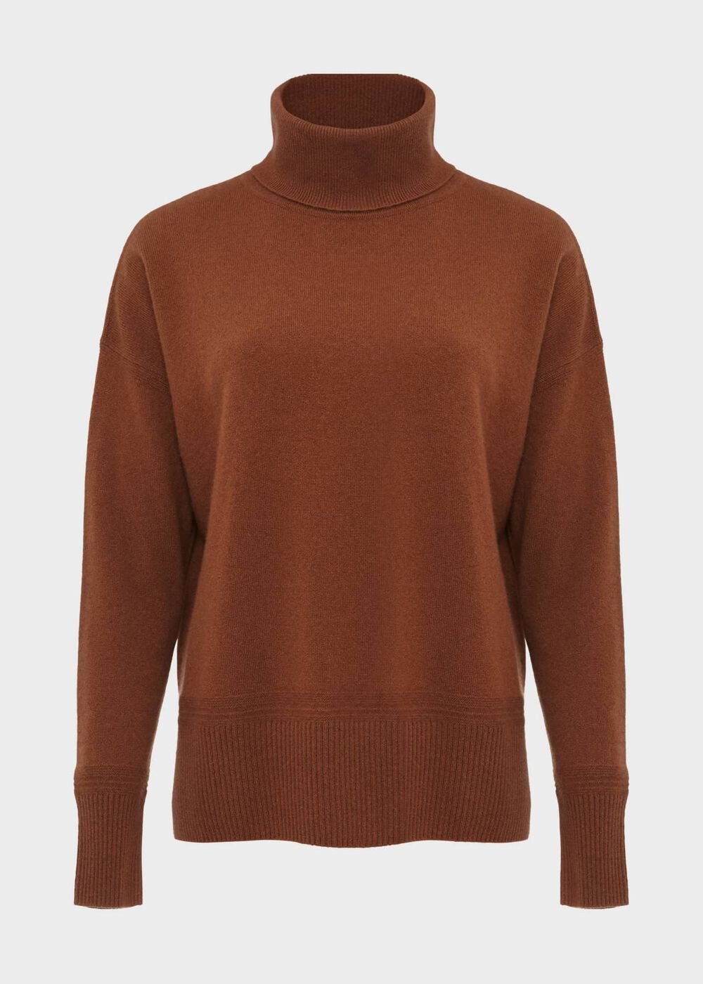 Delora Cashmere Roll Neck Sweater, Hobbs Vicuna, hi-res