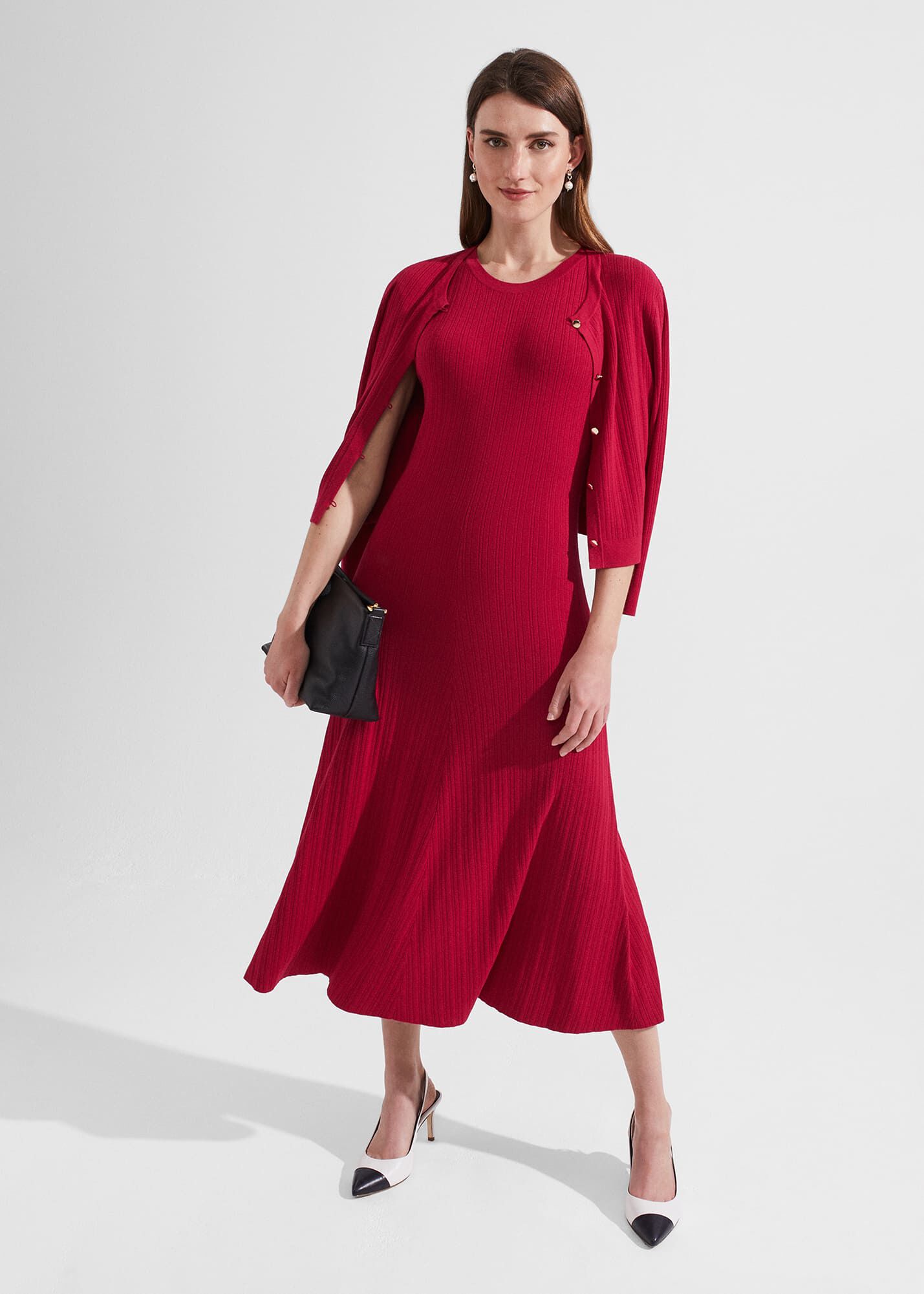 Reena Ribbed Knitted Dress | Hobbs US |