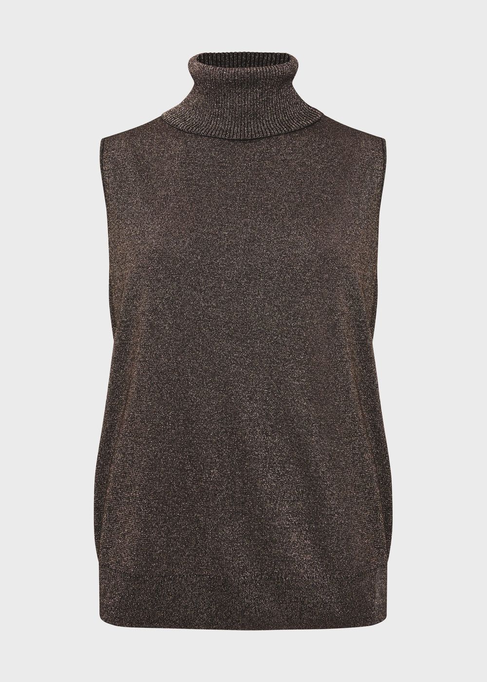 Sherann Sparkle Knitted Top, Black Gold, hi-res