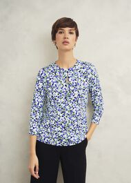 Julia Printed Top, Floral Multi, hi-res
