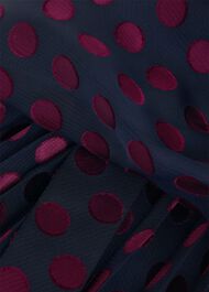 Blythe Devoree Midi Dress, Navy Burgundy, hi-res