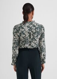 Delany Blouse, Green Ivory, hi-res