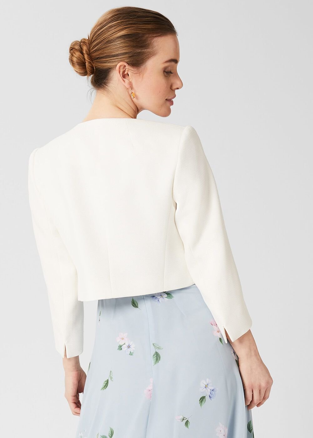 Petite Elize Textured Jacket, Ivory, hi-res