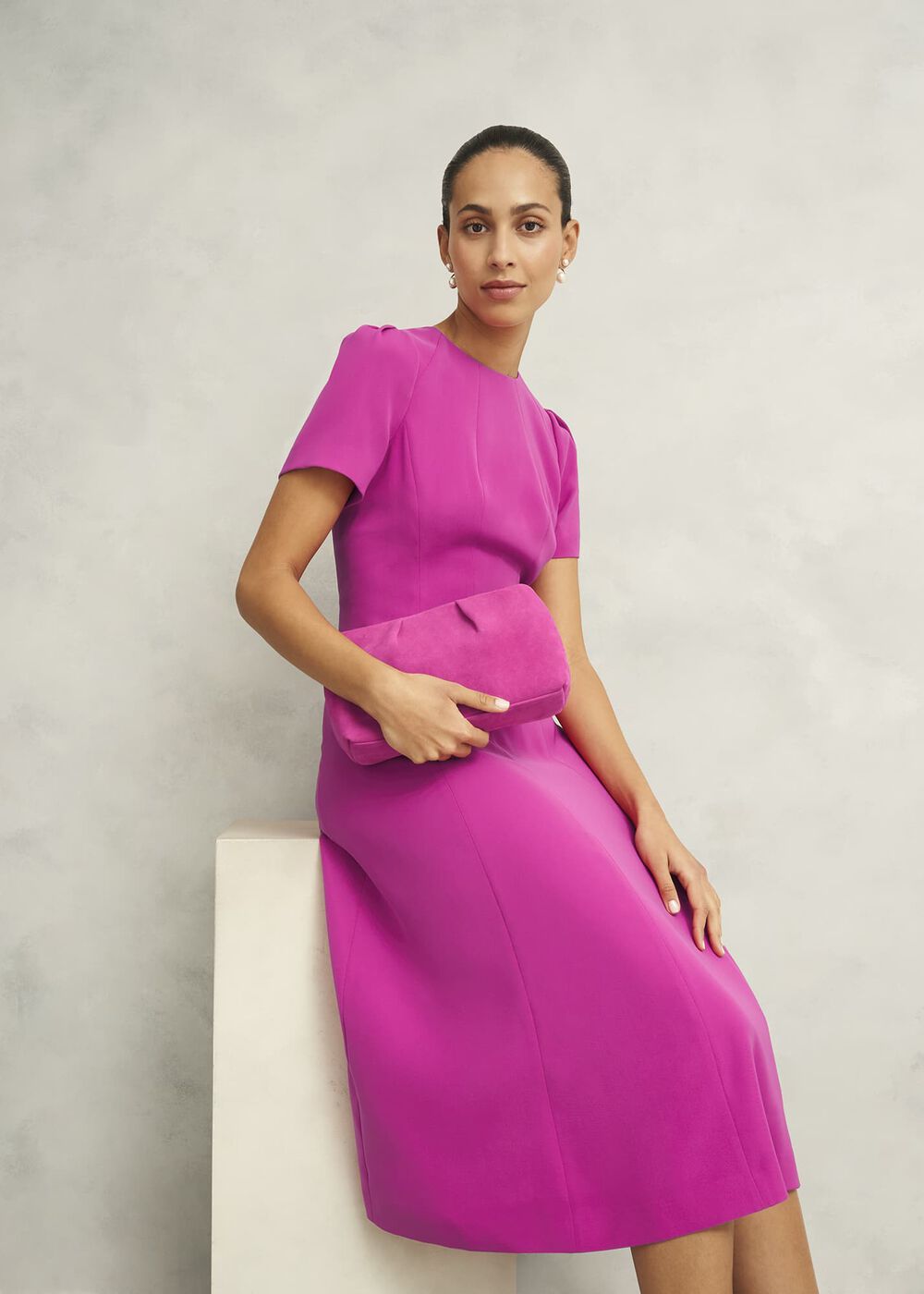 Eliana Dress, Bright Pink, hi-res