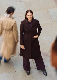 Maeva Wool Coat, Alder Brown, hi-res