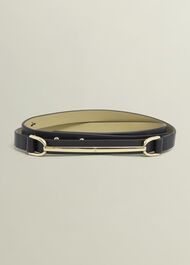 Daphne Leather Waist Belt, Black, hi-res