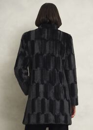 Rosanne Faux Fur Coat, Black, hi-res