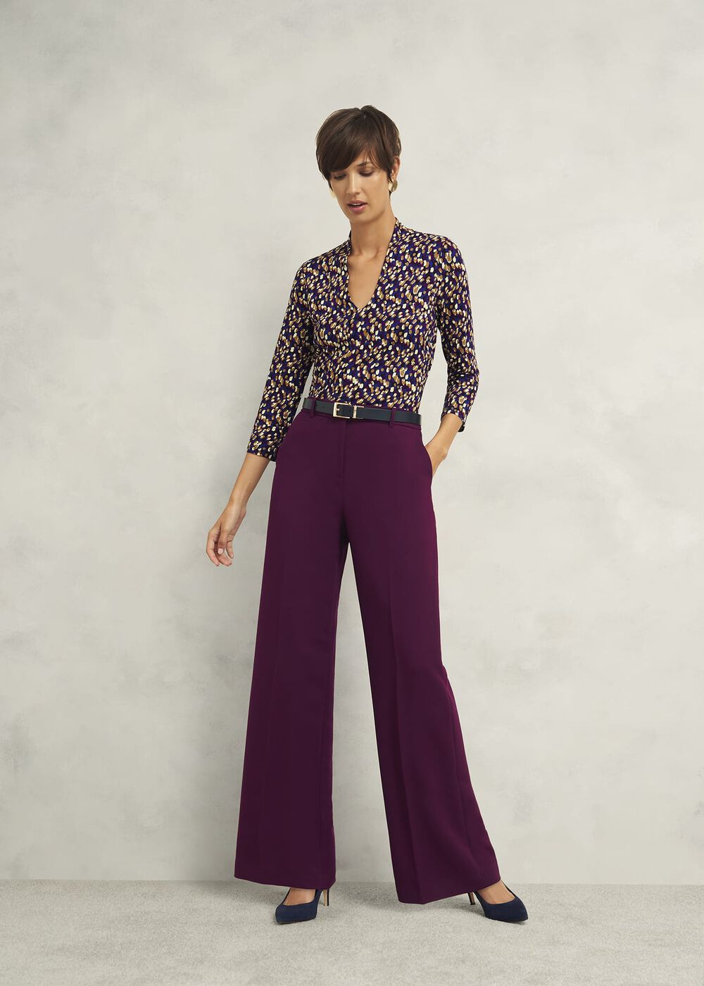 Aimee Printed Top, Purple Multi, hi-res