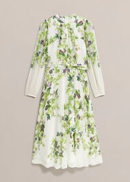 Petite Pia Silk Floral Dress, Ivory Multi, hi-res