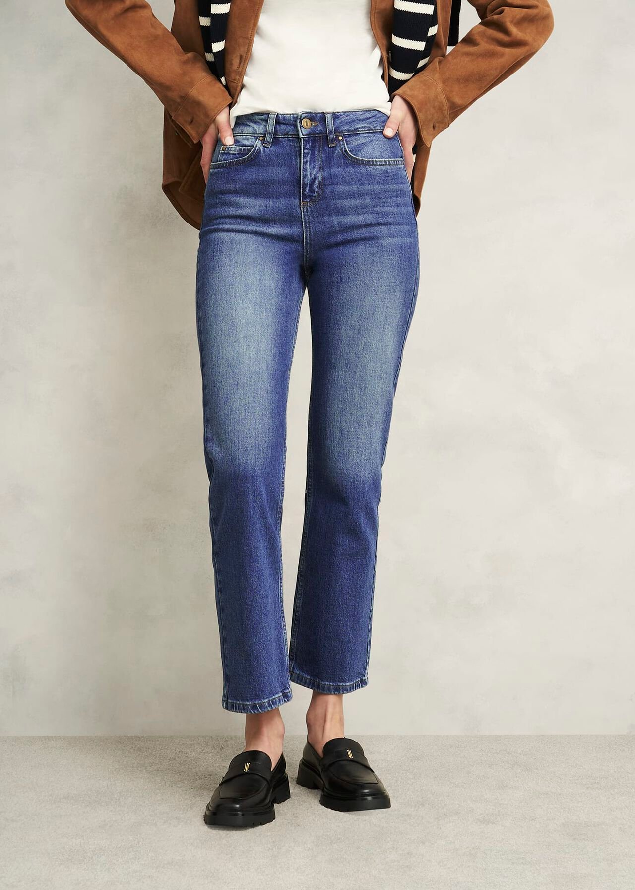 Shea Straight Jeans, Mid Wash, hi-res