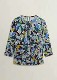 Julia Printed Top, Malbec Multi, hi-res