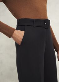 Petite Drew Wide Trousers, Black, hi-res