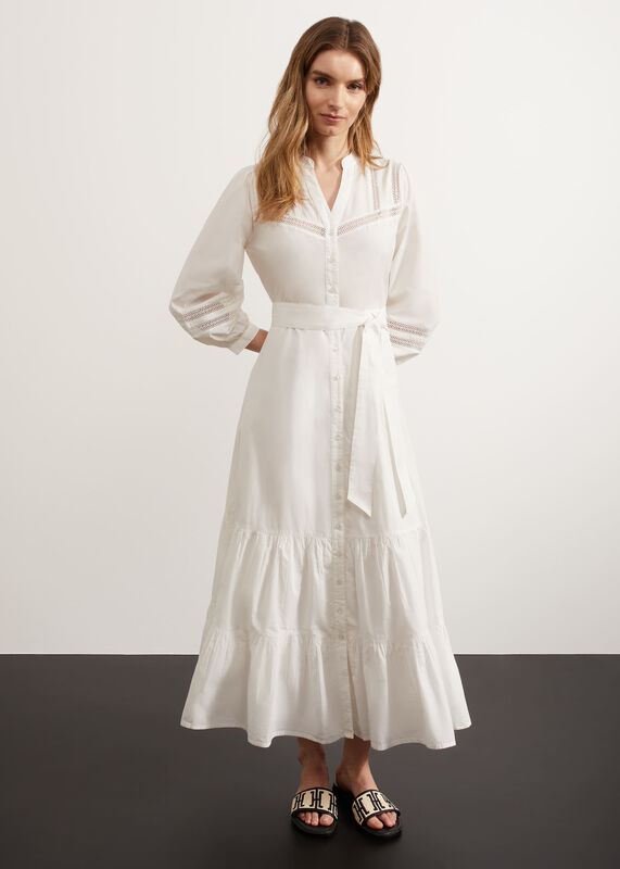 Selset Dress, White Selset Dress