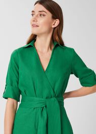Tazmin Linen Jumpsuit , Amazon Green, hi-res