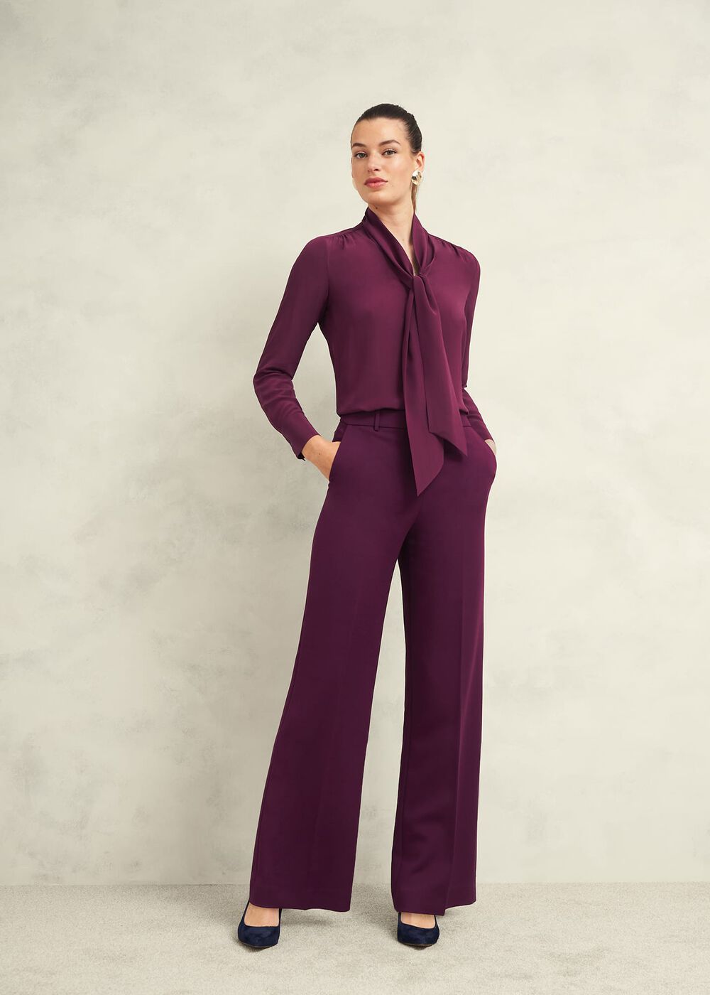 Sami Wide Trousers, Warm Plum, hi-res