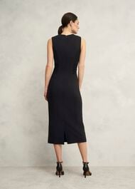 Hazel Ponte Dress, Black, hi-res