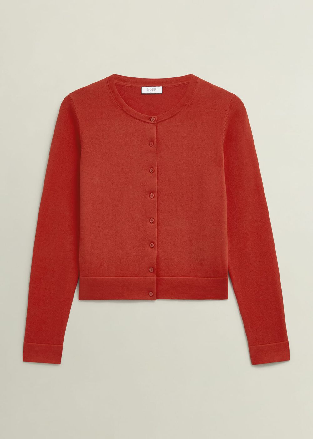 Michelle Cotton Blend Cardigan, Scarlet Red, hi-res