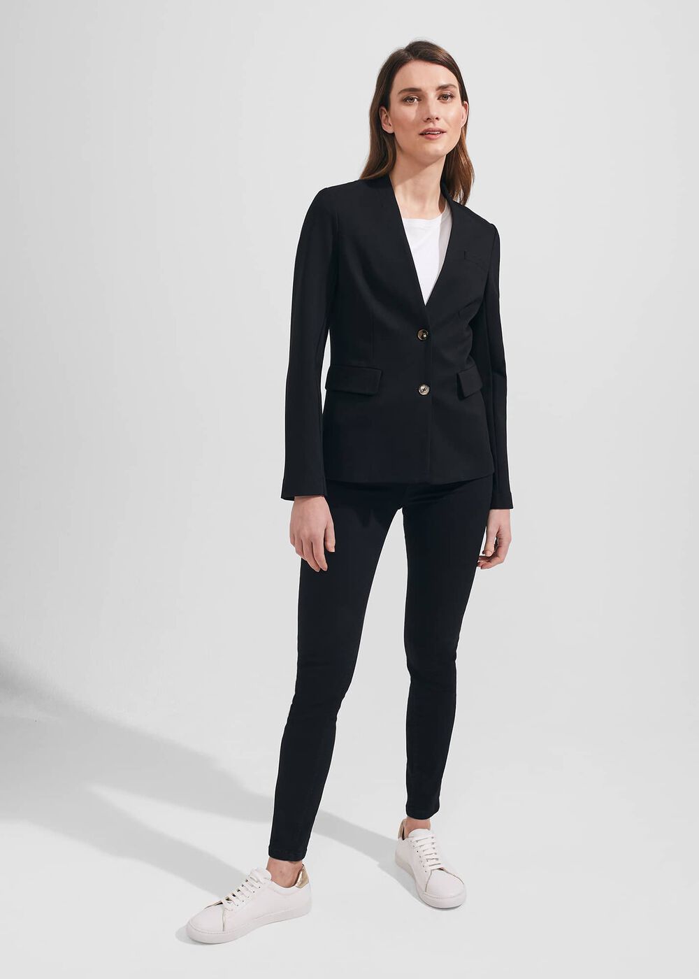 Adalee Ponte Blazer, Black, hi-res