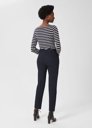 Petite Quin Tapered Trousers, Navy, hi-res