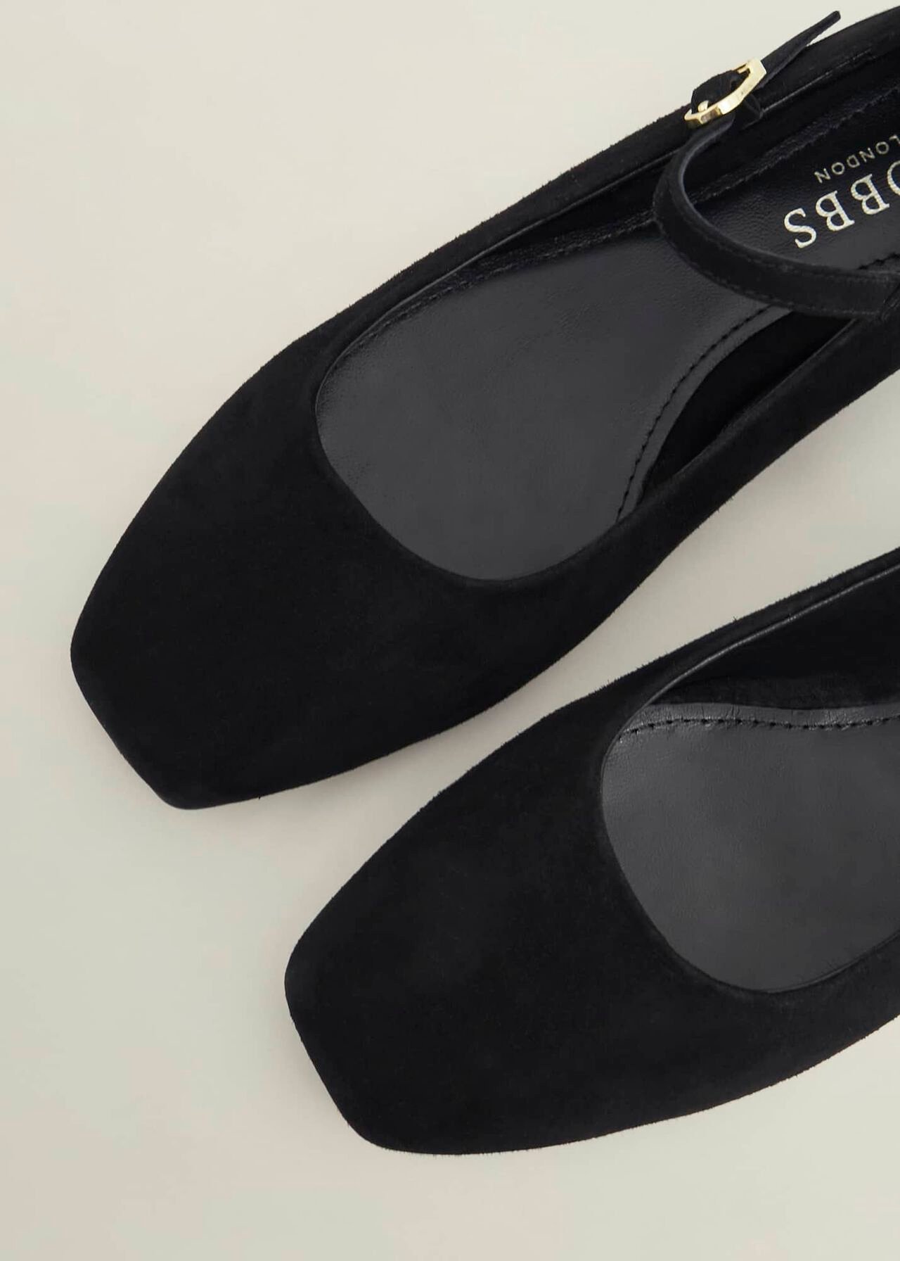 Suede Chrissy Mary Janes, Black, hi-res