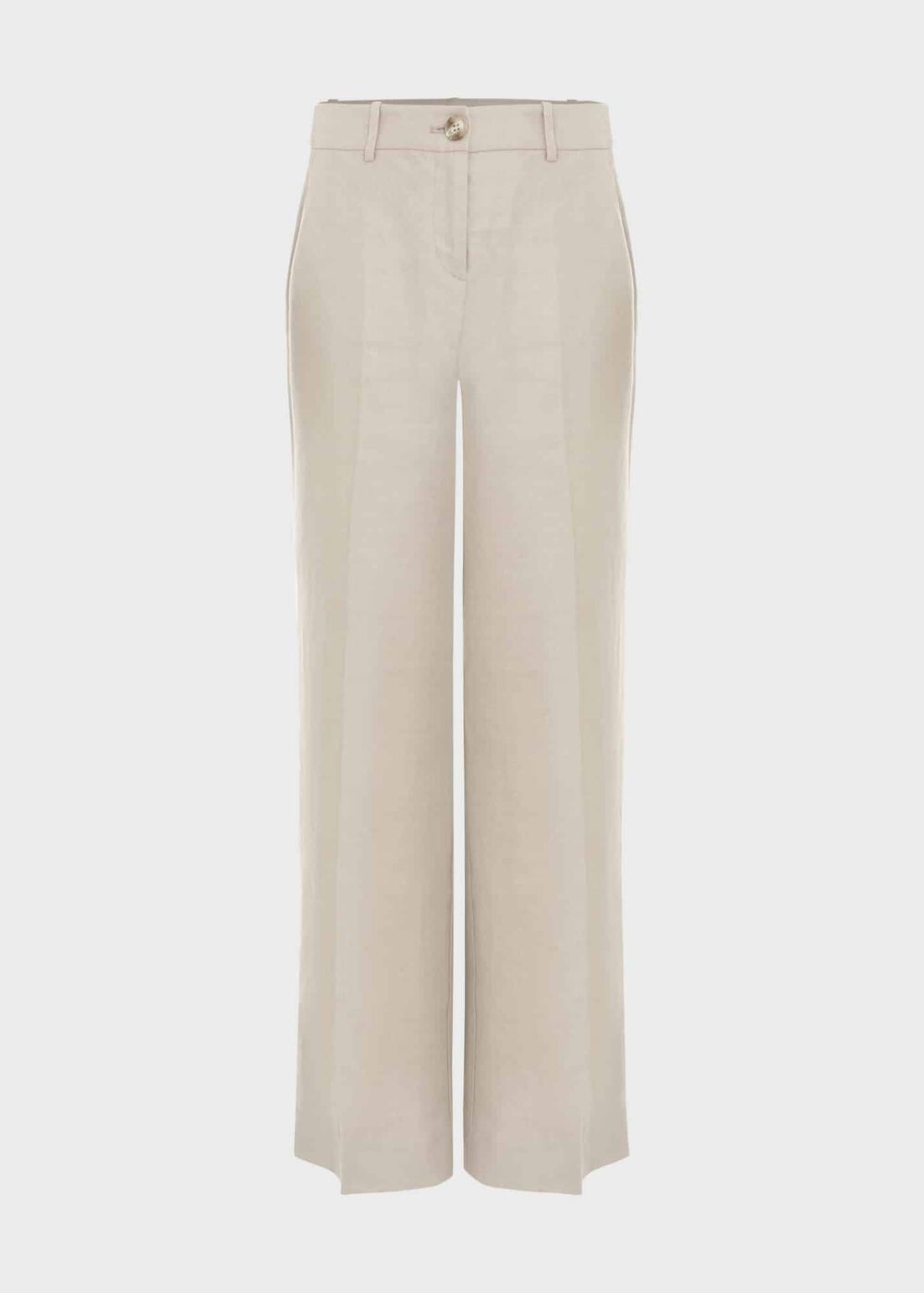 Roberta Wide Linen Trousers, Neutral, hi-res