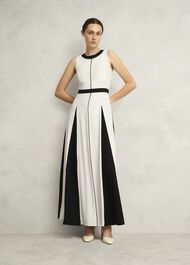 Jenn Colourblock Dress, Cream Black, hi-res