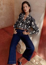 Jilly Blouse, Navy Multi, hi-res