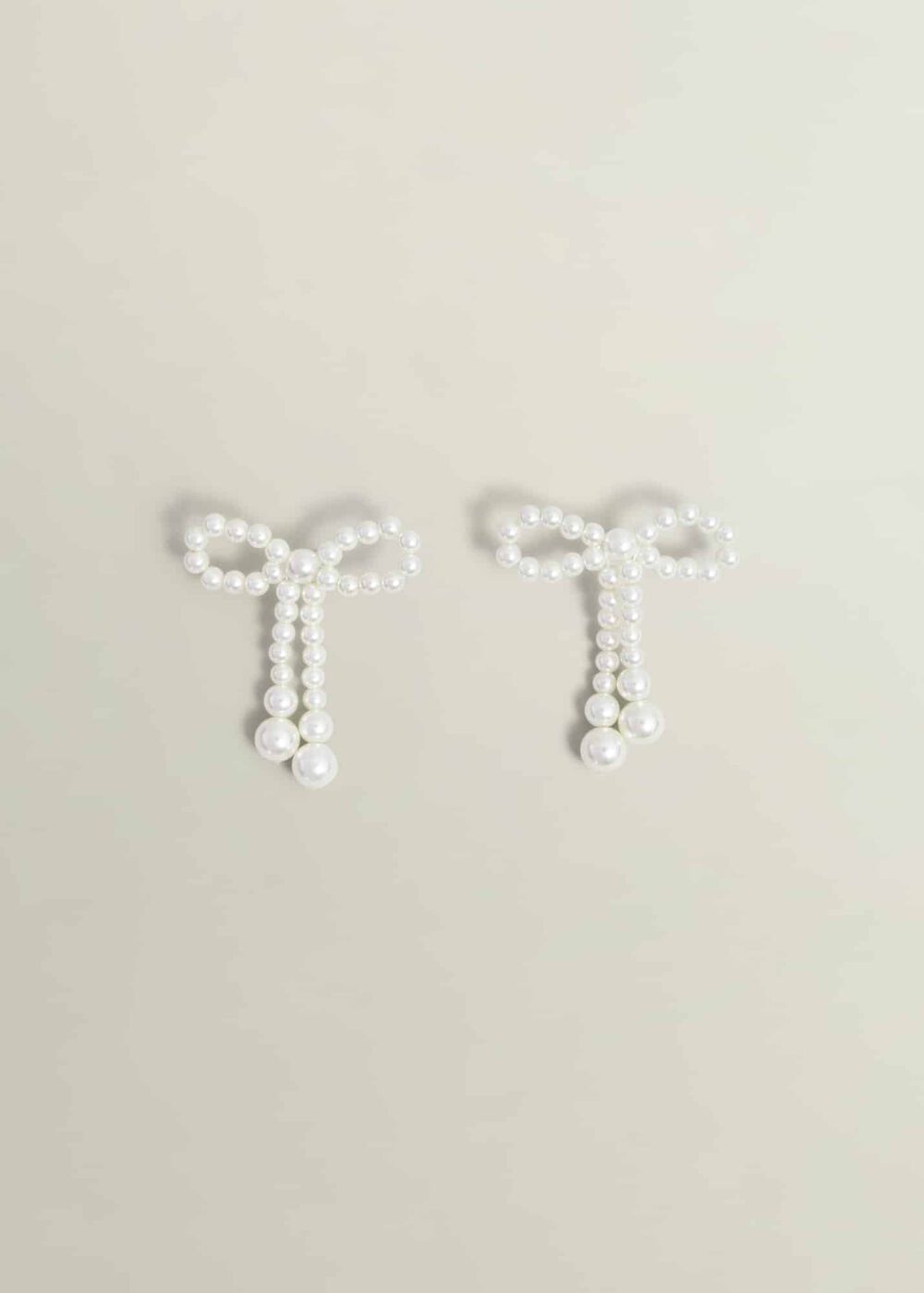 Colette Bow Earrings, Ivory, hi-res
