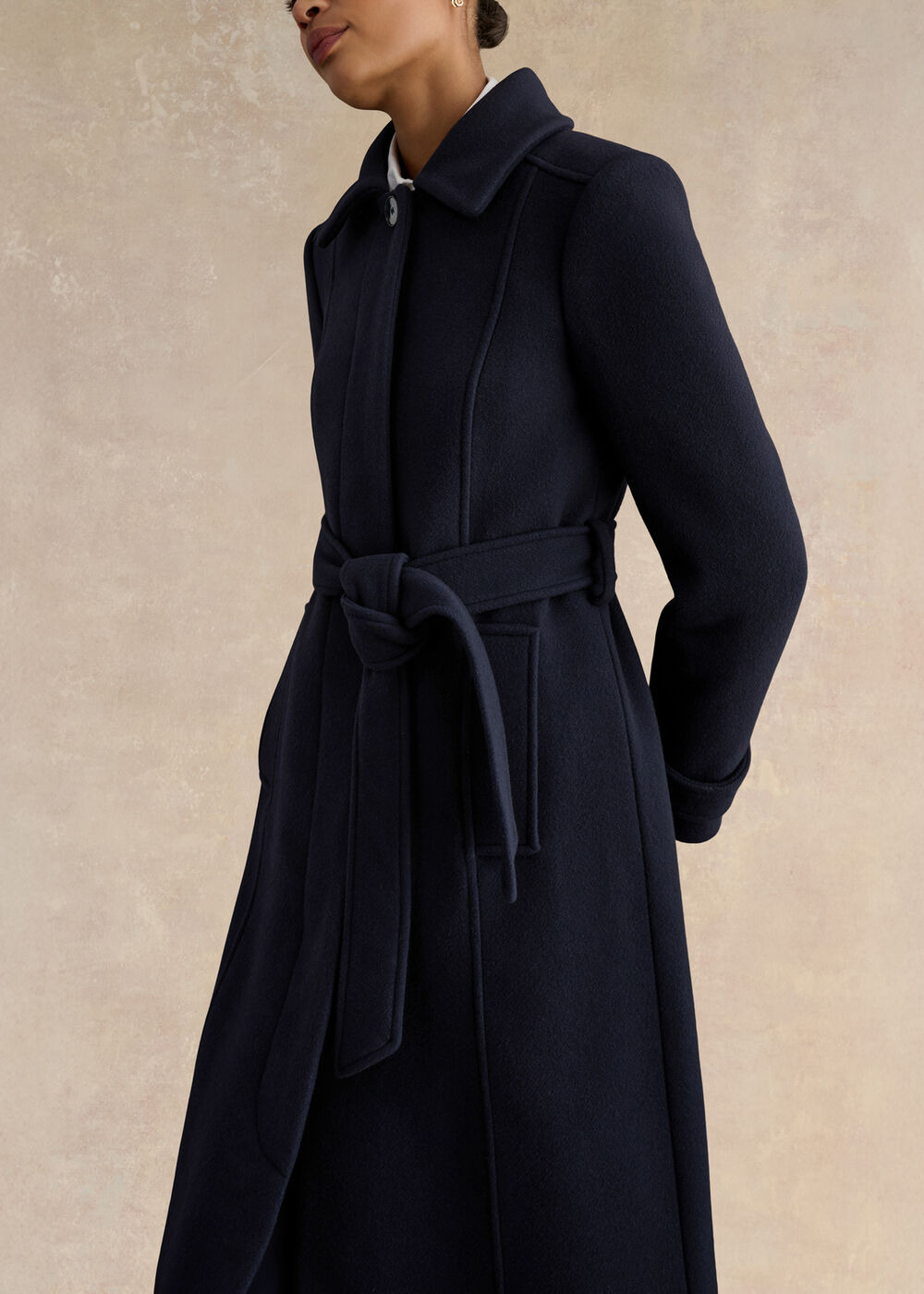 Celeste Wool Blend Coat, Navy, hi-res