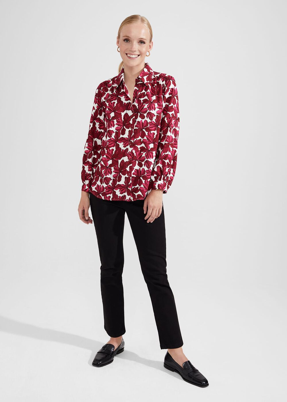 Livia Blouse, Pink Ivory, hi-res