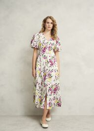 Petite Taylor Linen Dress, Ivory Multi, hi-res
