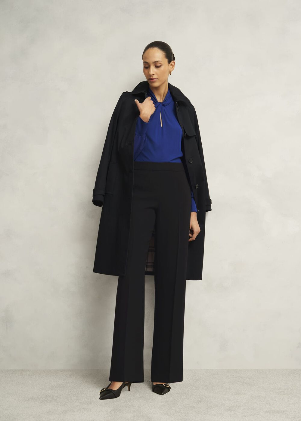 Mel Wide Pants, Black, hi-res