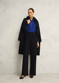 Mel Wide Trousers, Black, hi-res
