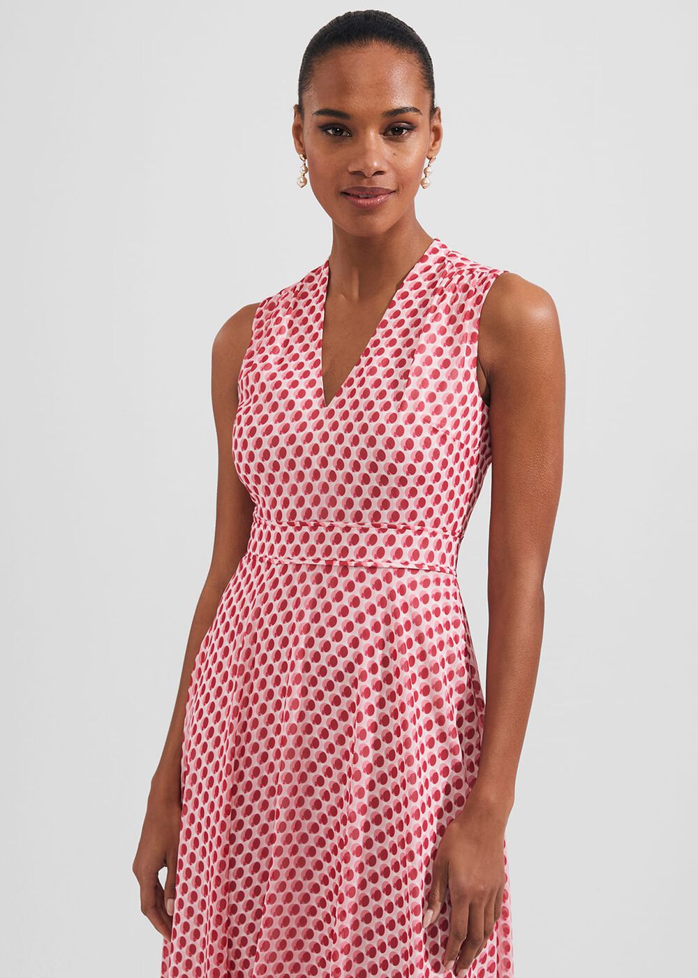 Lucy Printed Fit And Flare Dress, Ivory Multi, hi-res