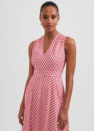 Lucy Printed Fit And Flare Dress, Ivory Multi, hi-res