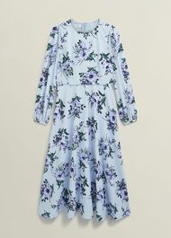 Claudine Embellished Floral Dress, Pale Blue Multi, hi-res
