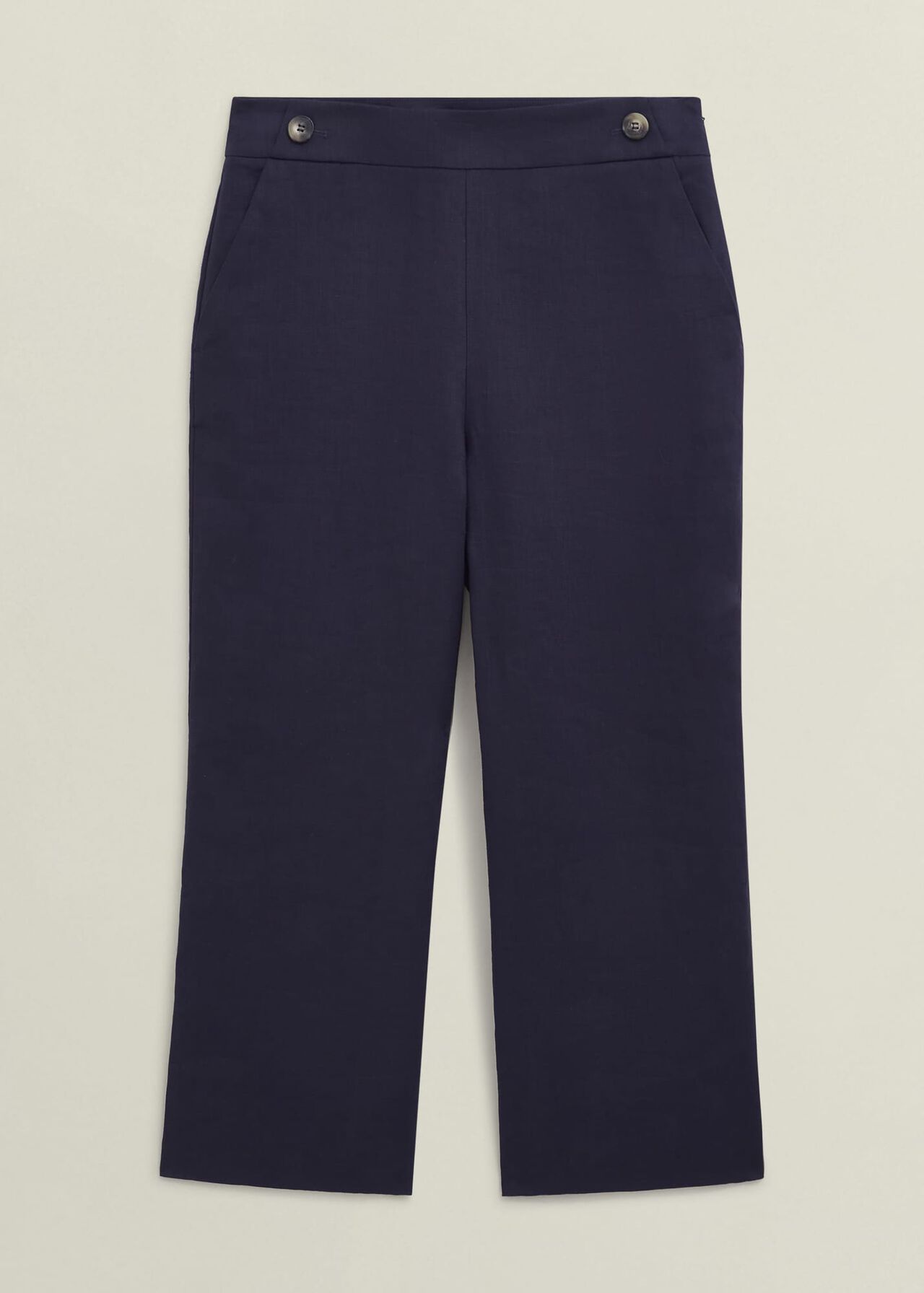 Josephine Linen Pants, True Navy, hi-res