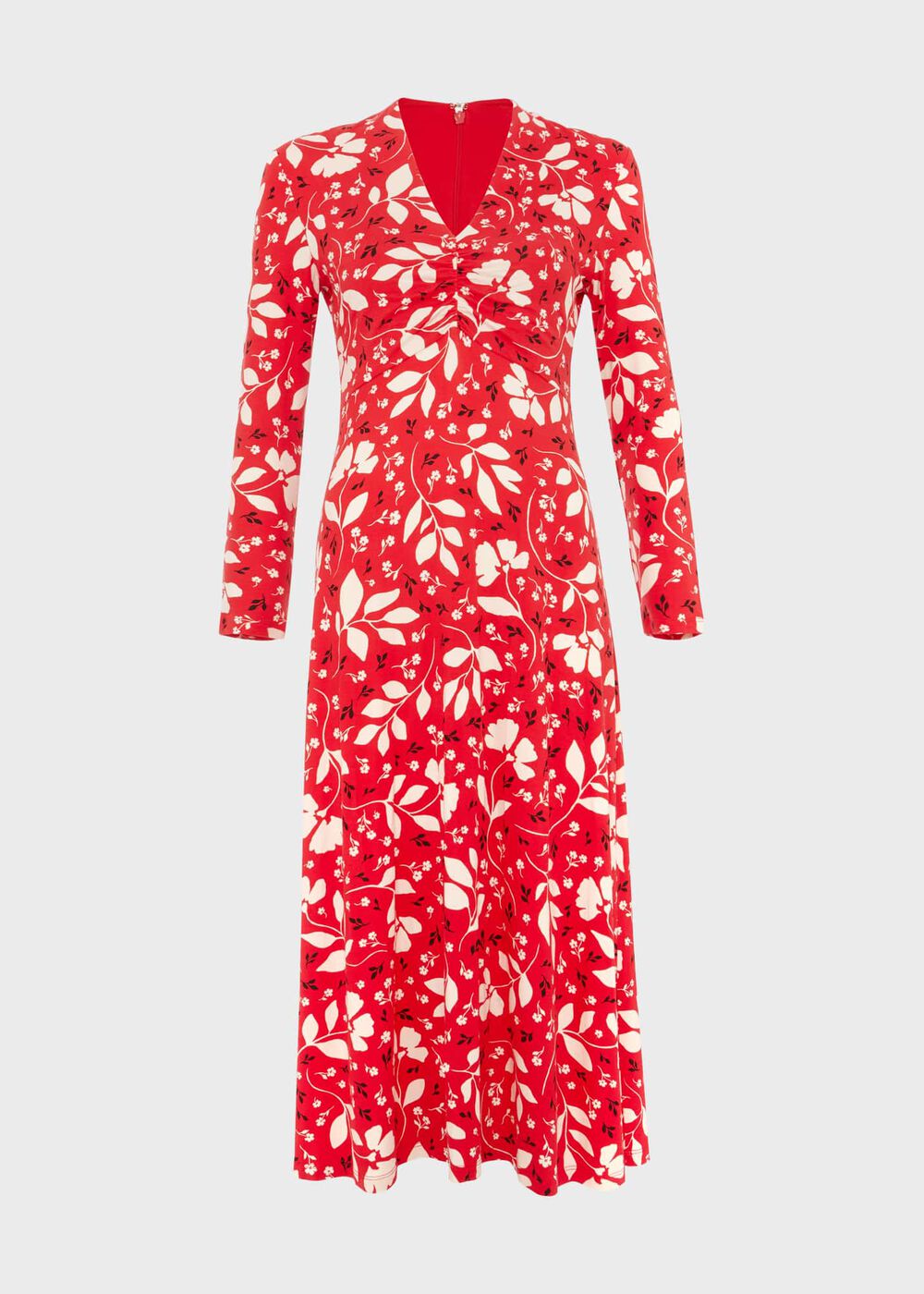 Gabi Jersey Dress, Red Multi, hi-res