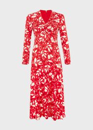 Gabi Jersey Dress, Red Multi, hi-res